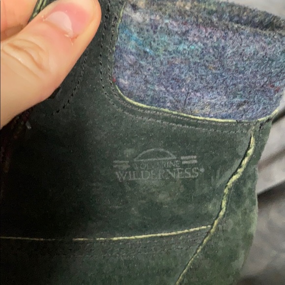 Wolverine Wilderness Green Suede Hiker Boots Plaid - Picture 11 of 11